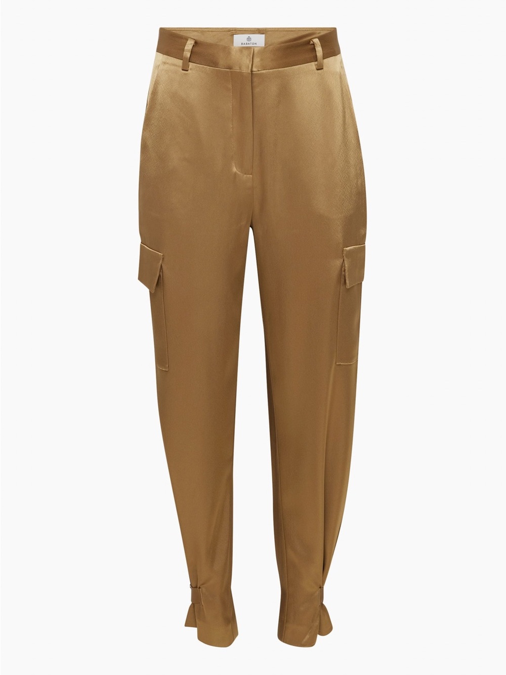 Aritzia || Babaton Refined High Rise Satin Cargo Pants in Classic Tan 4 NWT